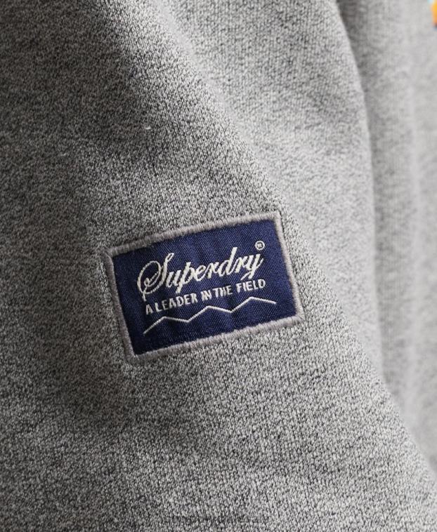 hombres Superdry gris claro sudadera con capucha y logo de core 2R68Z5129