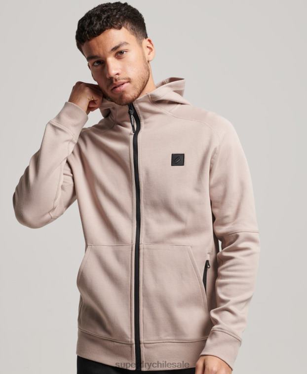 hombres Superdry gris claro sudadera con cremallera code tech 2R68Z81