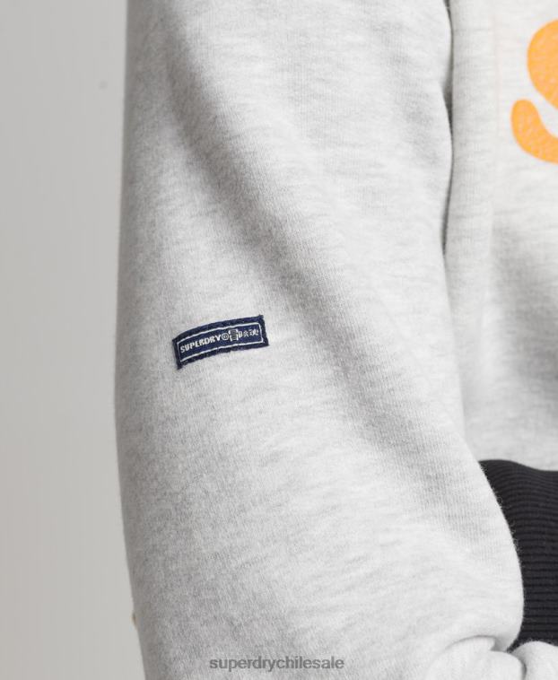 hombres Superdry gris claro sudadera con cuello redondo clásico cooper vintage 2R68Z5027