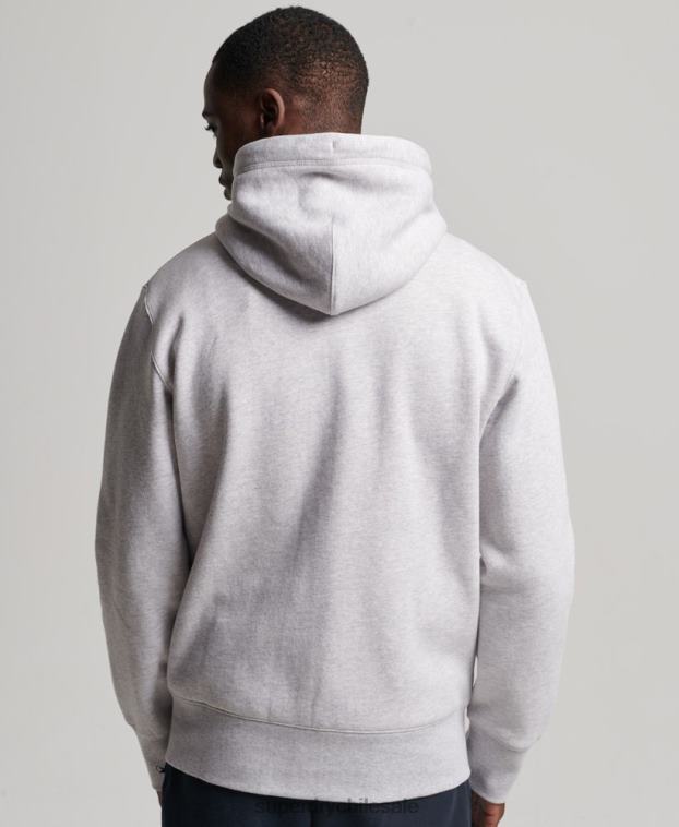 hombres Superdry gris code sportswear sudadera con cremallera 2R68Z543