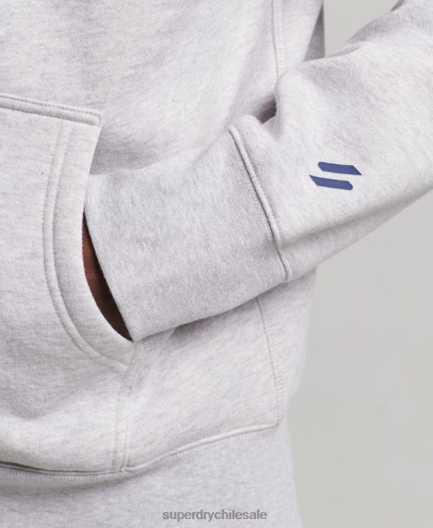 hombres Superdry gris code sportswear sudadera con cremallera 2R68Z543