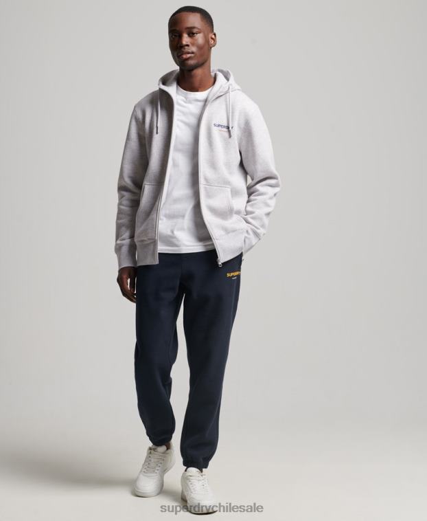 hombres Superdry gris code sportswear sudadera con cremallera 2R68Z543