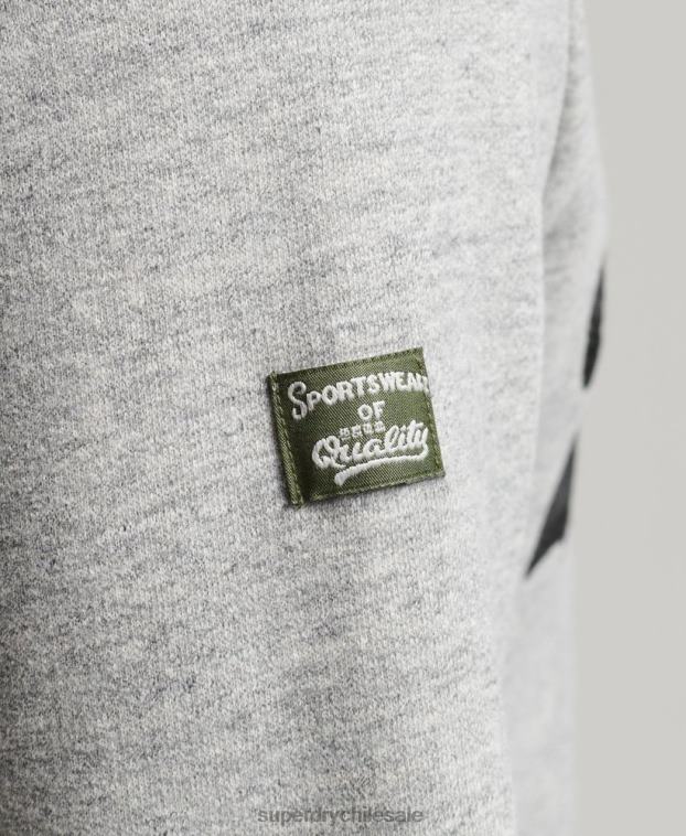 hombres Superdry gris equipo de collage de logotipo vintage 2R68Z858