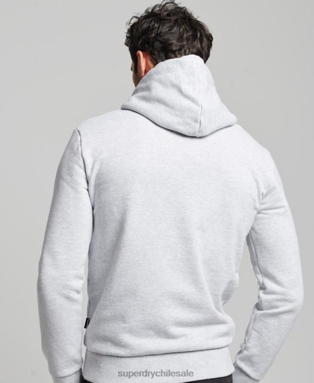 hombres Superdry gris gran sudadera con capucha al aire libre 2R68Z472