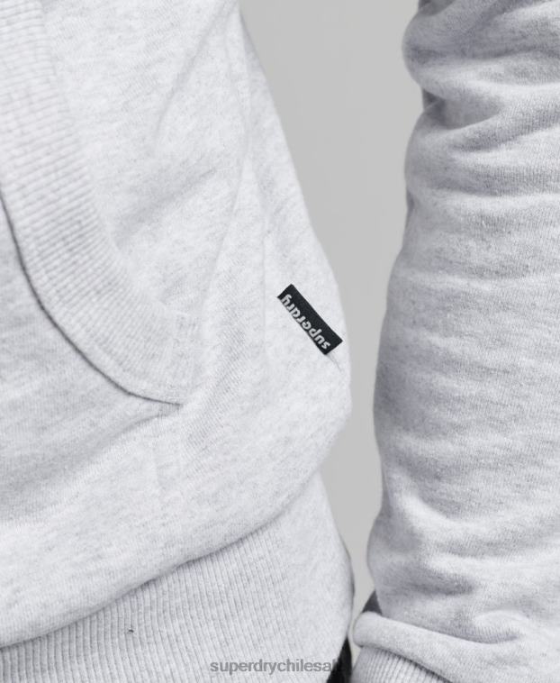 hombres Superdry gris gran sudadera con capucha al aire libre 2R68Z472