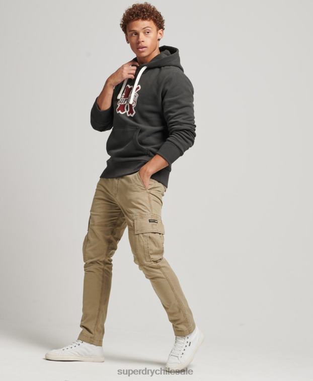 hombres Superdry gris oscuro sudadera colegial 2R68Z5089