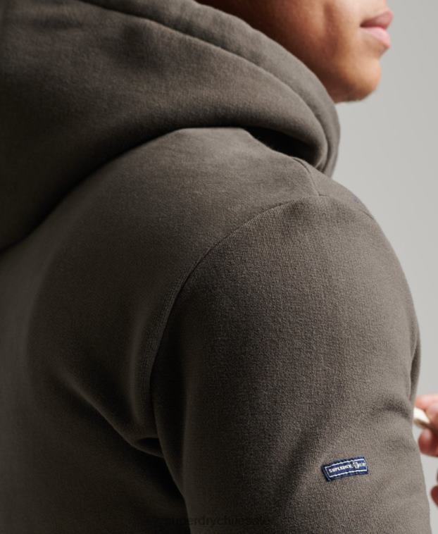 hombres Superdry gris oscuro sudadera con capucha diseñada y confeccionada 2R68Z815