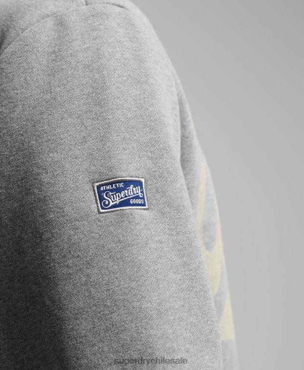 hombres Superdry gris oscuro sudadera con cuello redondo 2R68Z782