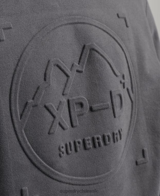 hombres Superdry gris oscuro sudadera holgada de expedición 2R68Z5000