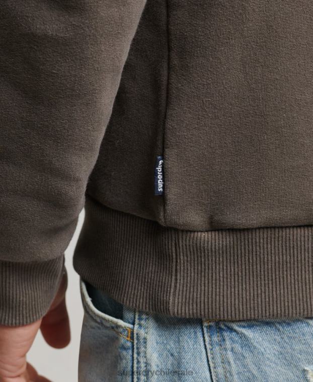 hombres Superdry gris oscuro sudadera vintage de modeladores y creadores 2R68Z609