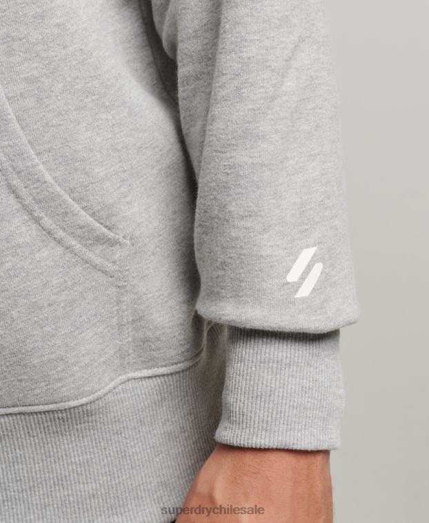 hombres Superdry gris sudadera con capucha deportiva code core 2R68Z5007