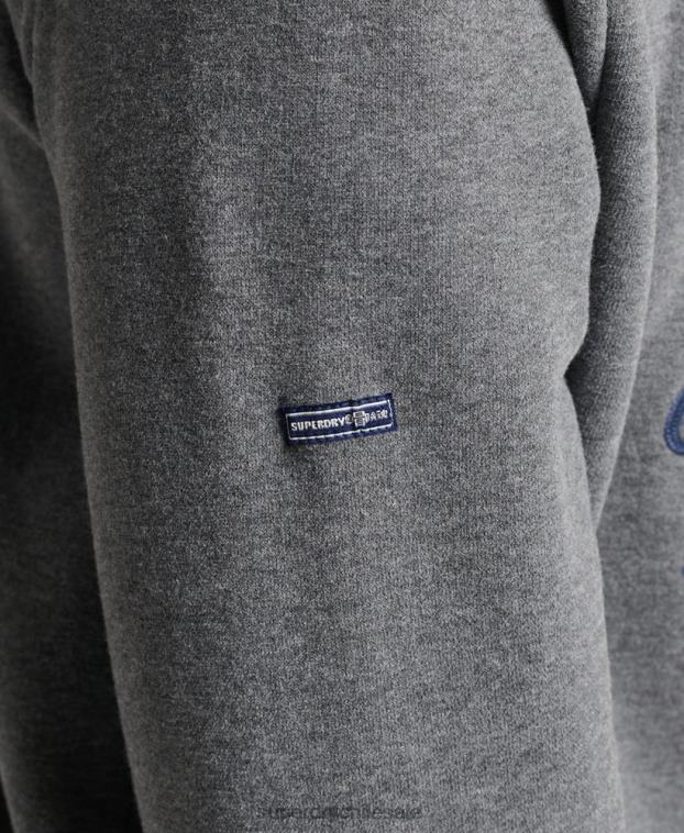 hombres Superdry gris sudadera con capucha diseñada y confeccionada 2R68Z5158