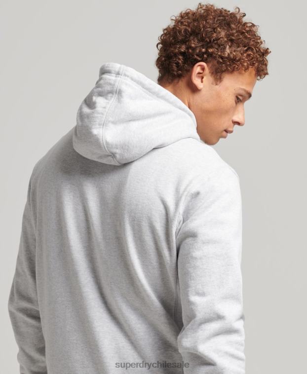 hombres Superdry gris sudadera con capucha esencial 2R68Z732
