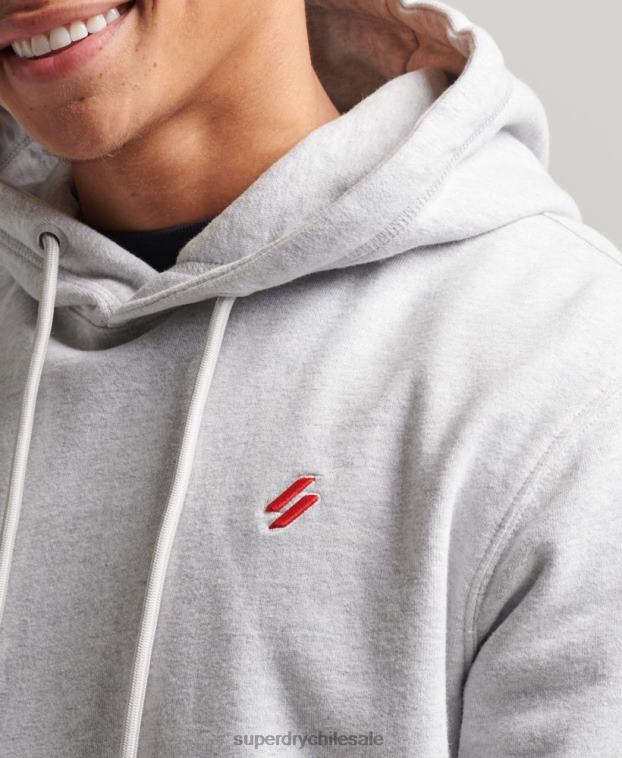 hombres Superdry gris sudadera con capucha esencial 2R68Z732