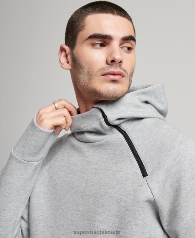 hombres Superdry gris sudadera con capucha gymtech 2R68Z536