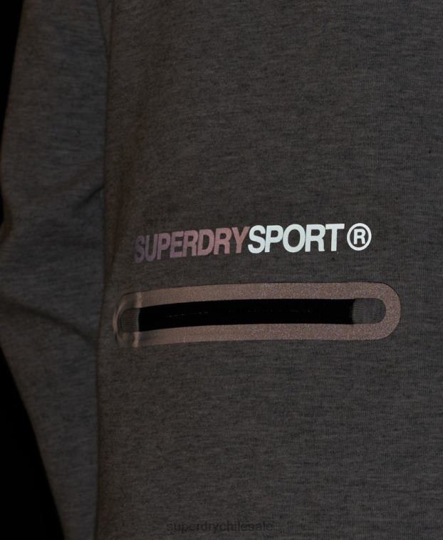 hombres Superdry gris sudadera con capucha gymtech 2R68Z536