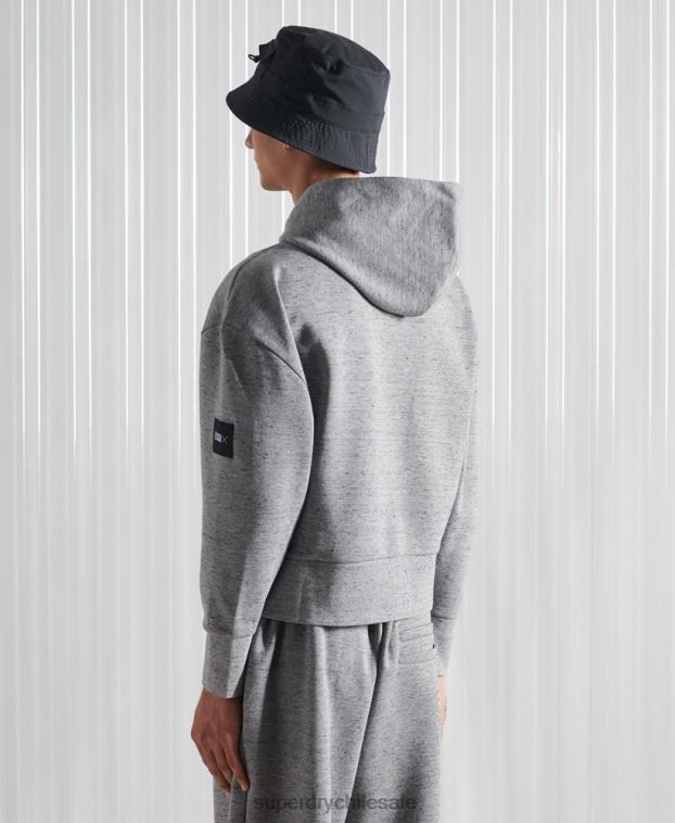 hombres Superdry gris sudadera con capucha sdx box drop de edición limitada 2R68Z874
