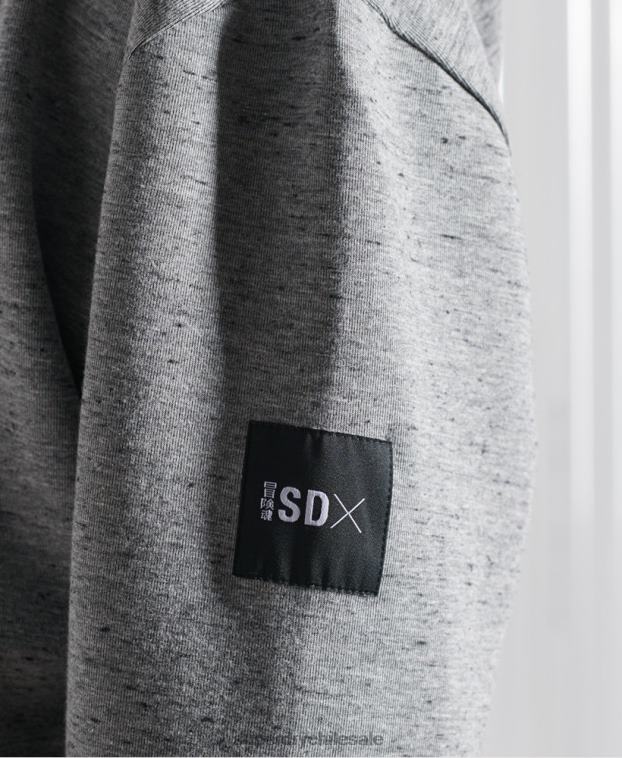 hombres Superdry gris sudadera con capucha sdx box drop de edición limitada 2R68Z874