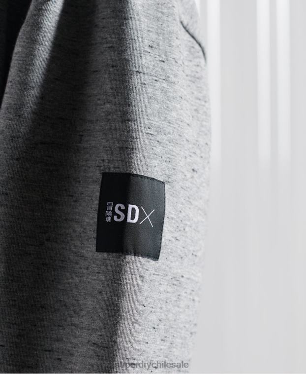 hombres Superdry gris sudadera con capucha sdx box drop de edición limitada 2R68Z874
