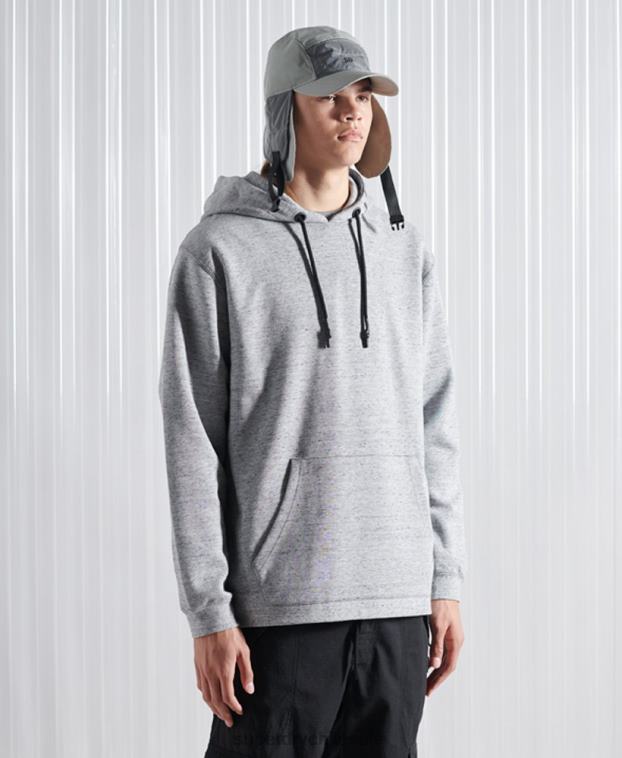 hombres Superdry gris sudadera con capucha sdx nyc de edición limitada 2R68Z875