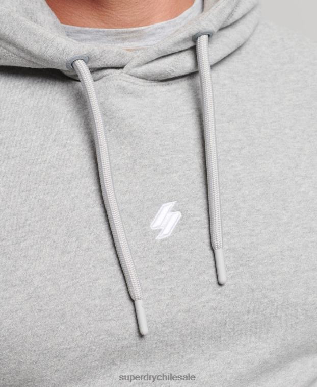 hombres Superdry gris sudadera con capucha y logo deportivo 2R68Z5118
