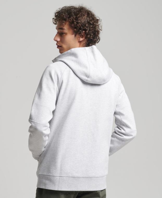hombres Superdry gris sudadera con cremallera code tech 2R68Z643