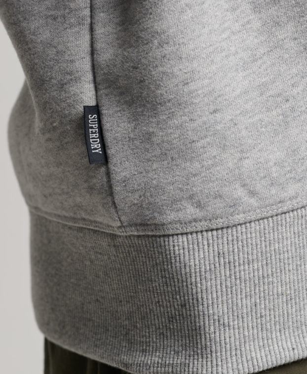 hombres Superdry gris sudadera con cuello redondo 2R68Z555
