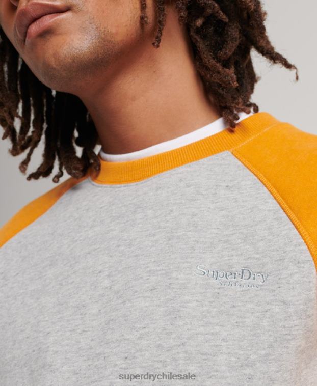 hombres Superdry gris sudadera con cuello redondo 2R68Z564