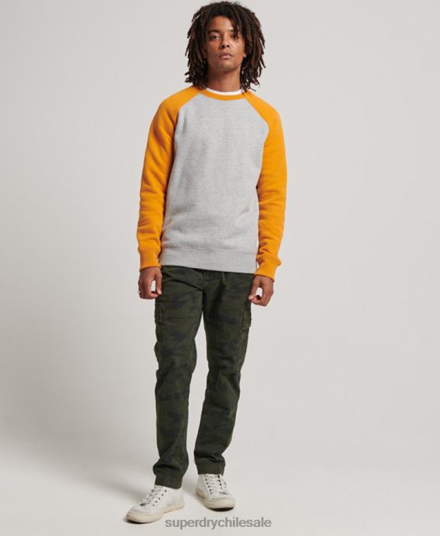 hombres Superdry gris sudadera con cuello redondo 2R68Z564