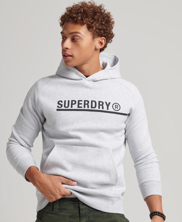 hombres Superdry gris sudadera con gráfico Code Tech 2R68Z5103