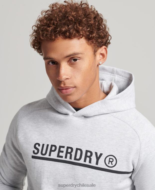 hombres Superdry gris sudadera con gráfico Code Tech 2R68Z5103