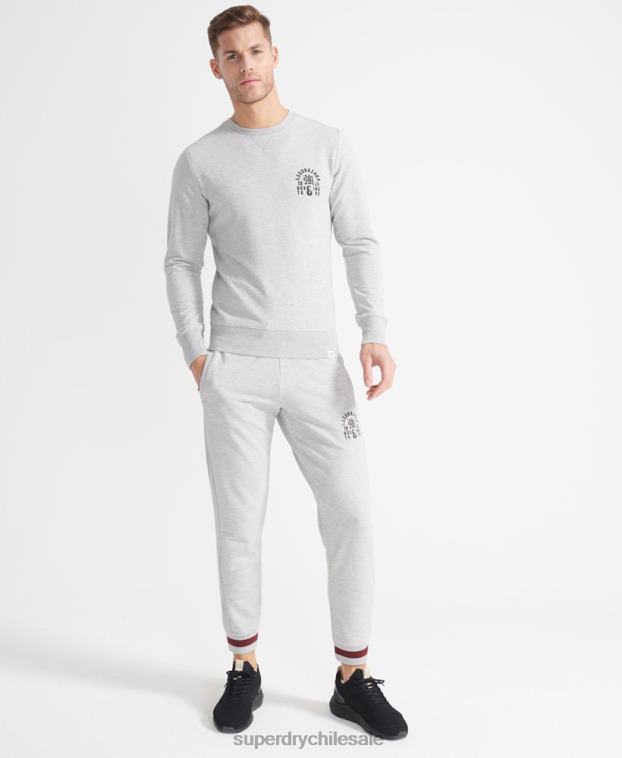 hombres Superdry gris sudadera de entrenamiento de boxeo 2R68Z5064