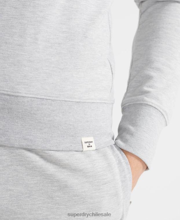 hombres Superdry gris sudadera de entrenamiento de boxeo 2R68Z5064