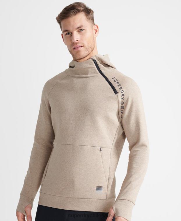 hombres Superdry gris sudadera gymtech de entrenamiento 2R68Z897