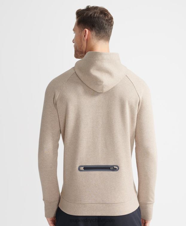 hombres Superdry gris sudadera gymtech de entrenamiento 2R68Z897