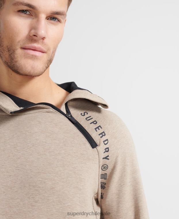 hombres Superdry gris sudadera gymtech de entrenamiento 2R68Z897