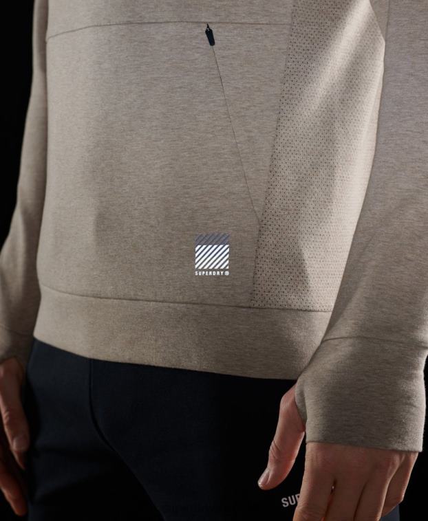 hombres Superdry gris sudadera gymtech de entrenamiento 2R68Z897