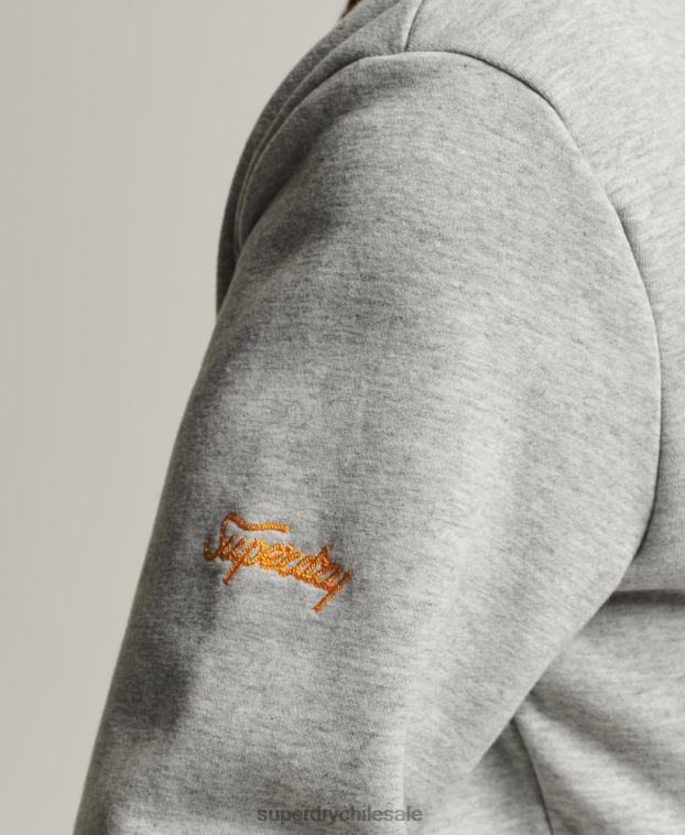 hombres Superdry gris sudadera vintage con cuello redondo 2R68Z5078
