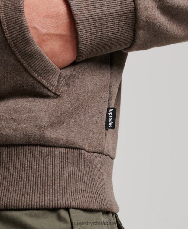 hombres Superdry marrón gran sudadera con capucha al aire libre 2R68Z688