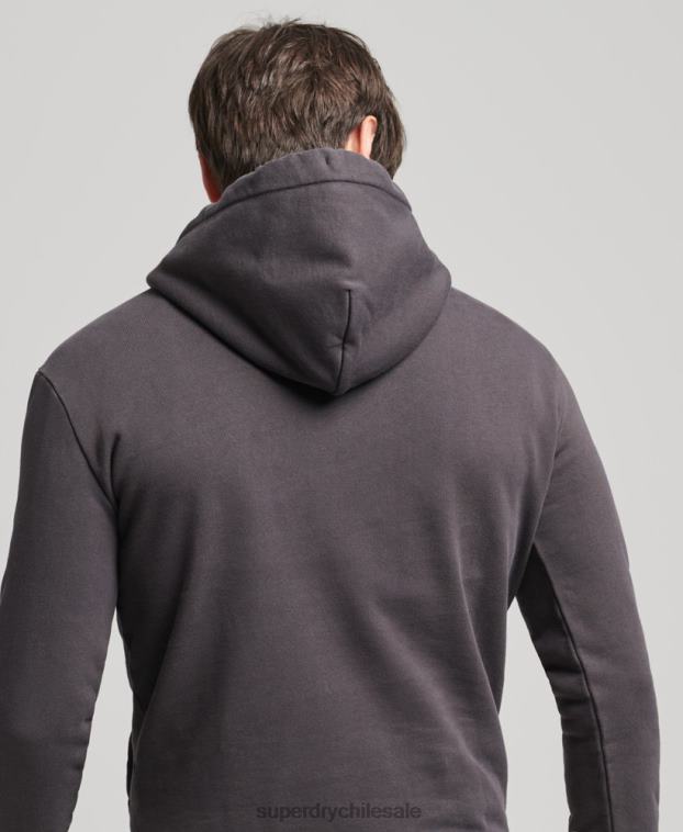 hombres Superdry marrón sudadera vintage con motivo del centro 2R68Z5028