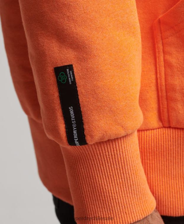 hombres Superdry naranja sudadera con capucha de ciudad reciclada 2R68Z747
