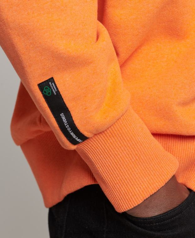 hombres Superdry naranja sudadera con capucha reciclada 2R68Z830