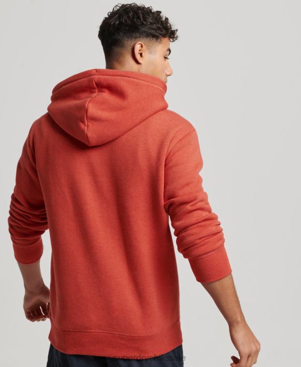 hombres Superdry naranja sudadera con logo bordado 2R68Z791