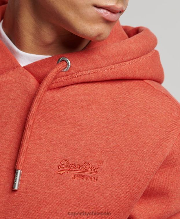 hombres Superdry naranja sudadera con logo bordado 2R68Z791