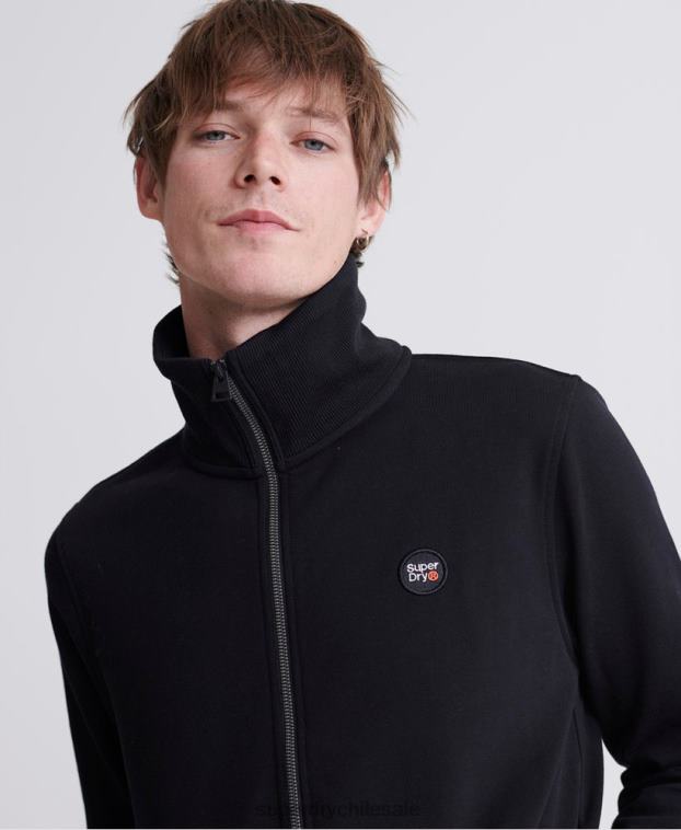 hombres Superdry negro sudadera colectiva loopback 2R68Z876