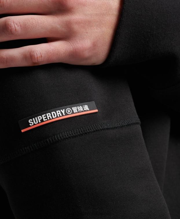 hombres Superdry negro sudadera con capucha 2R68Z504