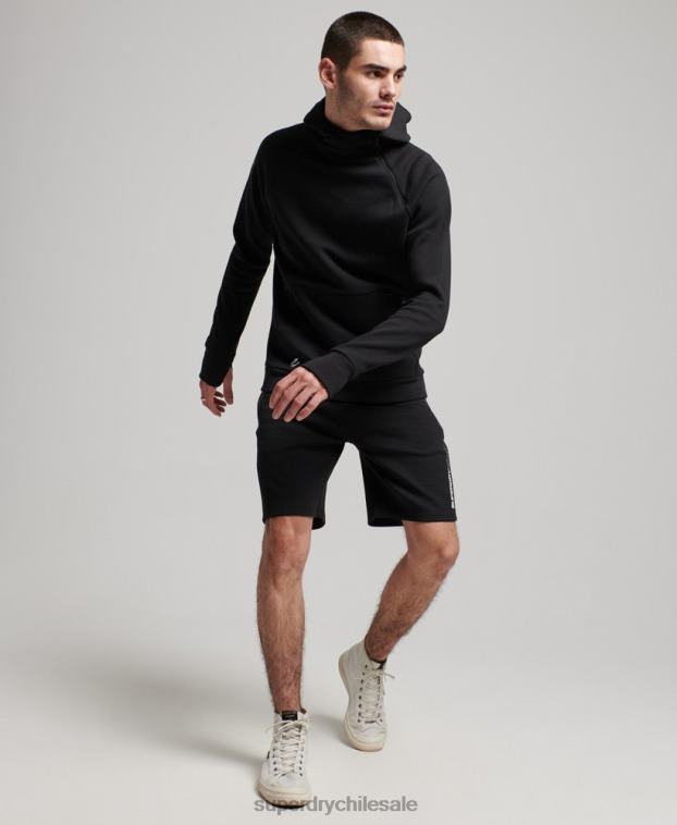 hombres Superdry negro sudadera con capucha gymtech 2R68Z683