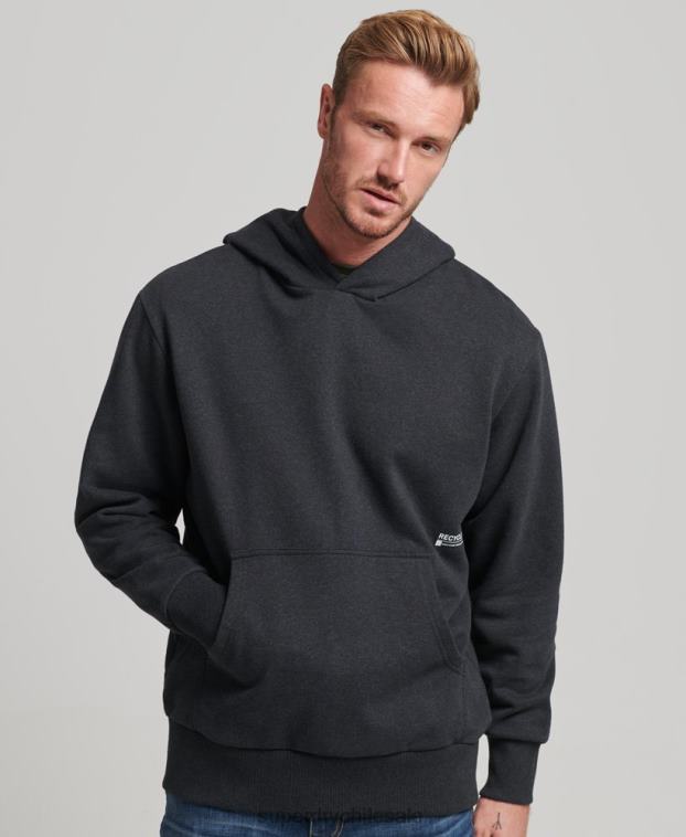 hombres Superdry negro sudadera con capucha micro mid 2R68Z5008