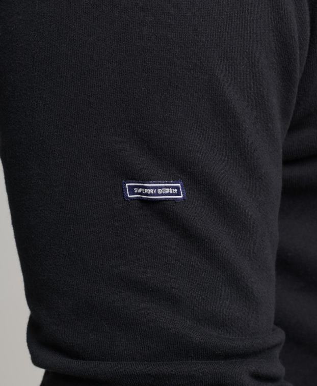 hombres Superdry negro sudadera con capucha y logo vintage 2R68Z5223