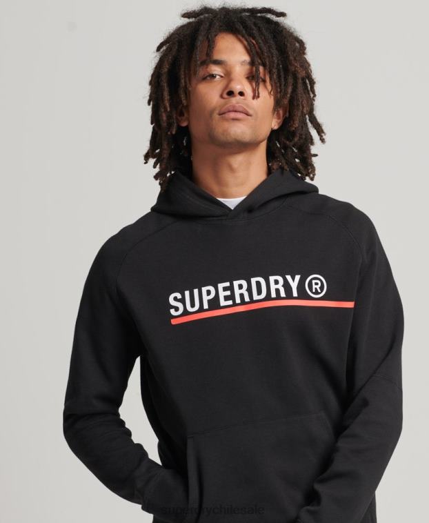 hombres Superdry negro sudadera con gráfico Code Tech 2R68Z5059